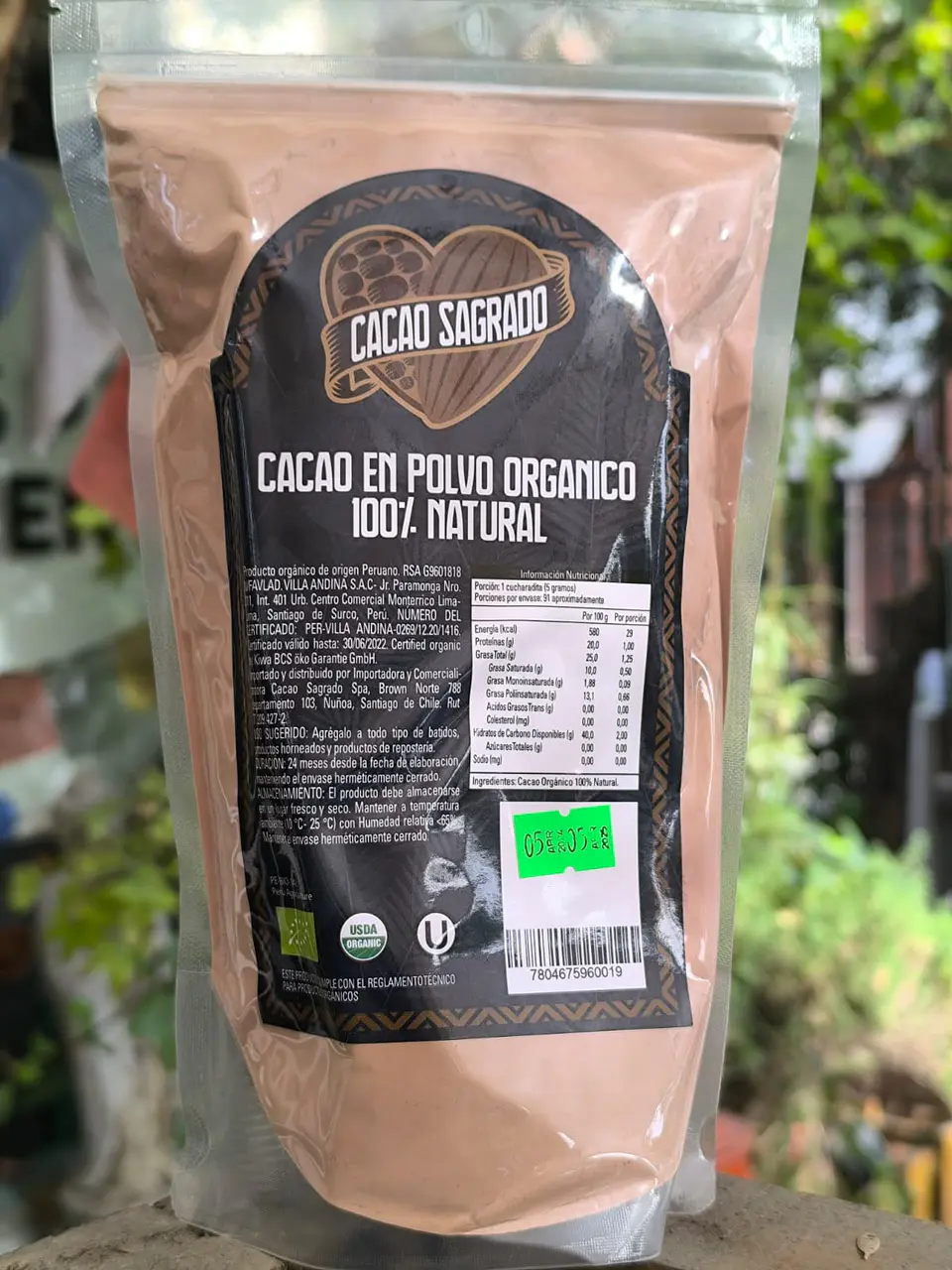 Cacao en Polvo Orgánico 453g Cacao Sagrado 2