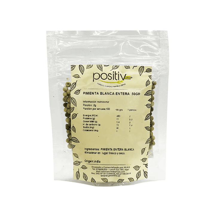 Positiv - Pimienta Blanca Entera 50g 1