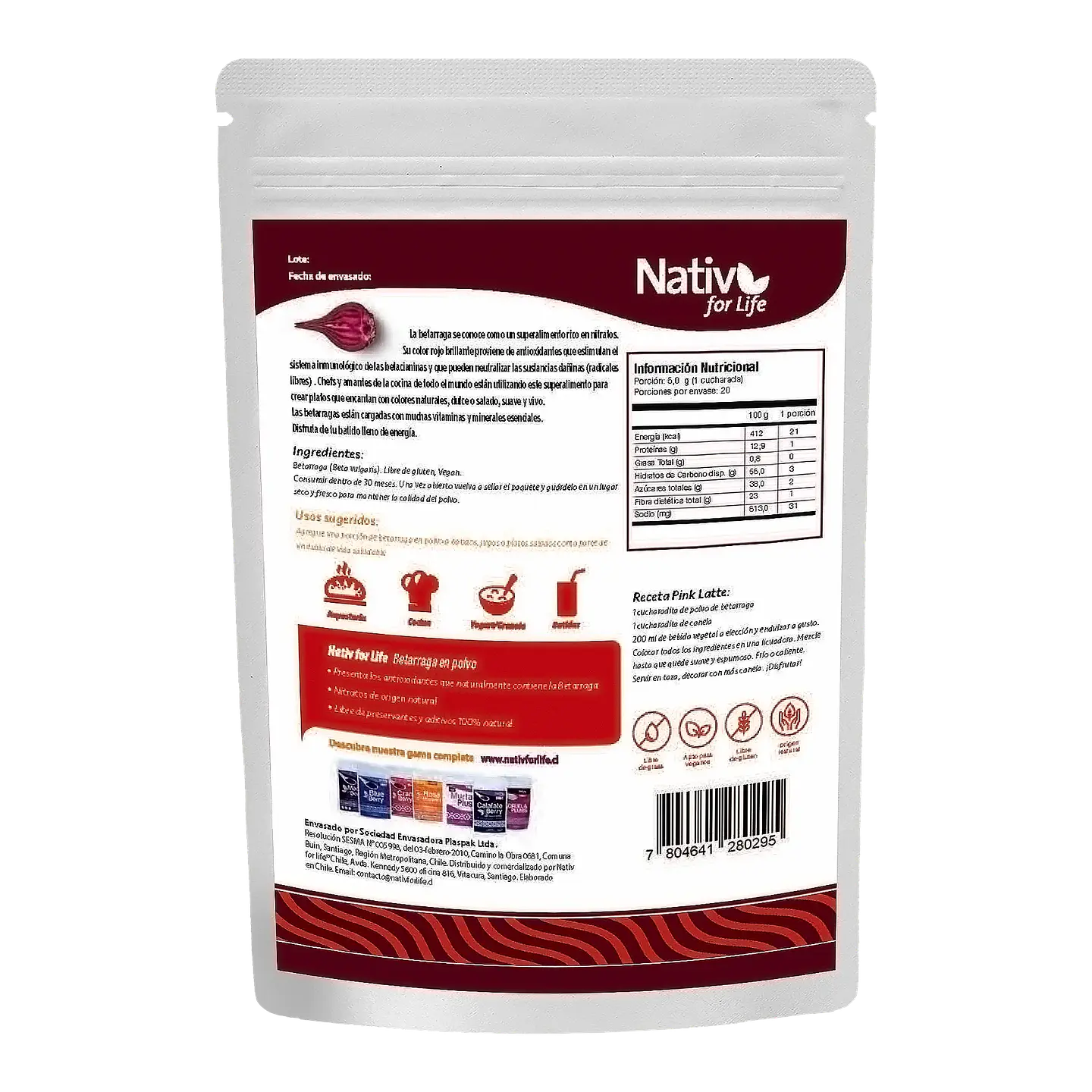 Nativ For Life - Betarraga en polvo 100gr  2