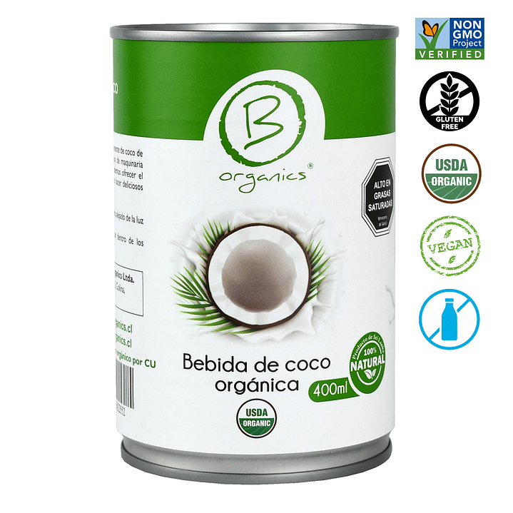  B Organics - Bebida de Coco 400ml  1