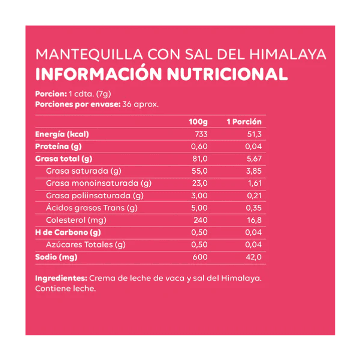 Mantequilla con Sal del Himalaya 250 gr ECOTERRA  