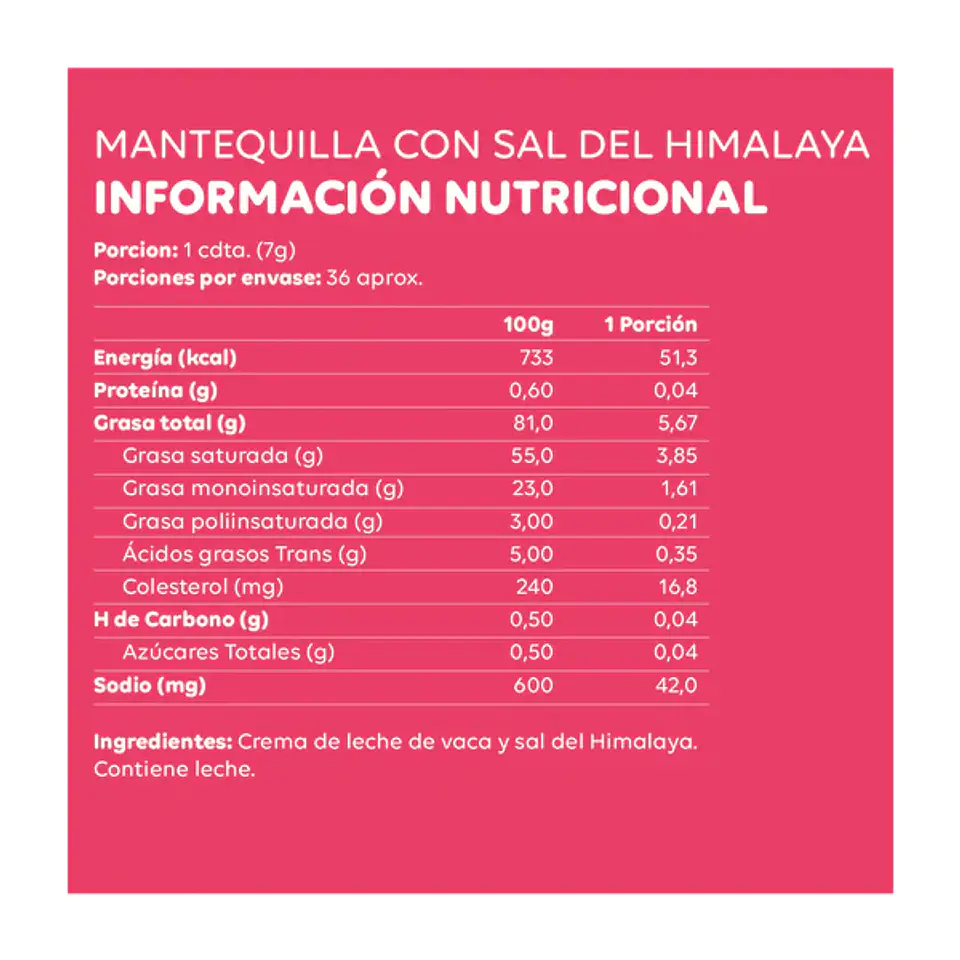 Mantequilla con Sal del Himalaya 250 gr ECOTERRA  