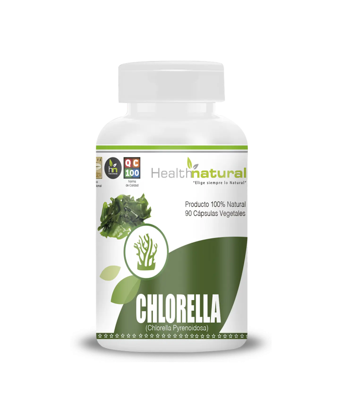 Chlorella 90 CÁPS. VEGETALES / 500MG Health Natural 1