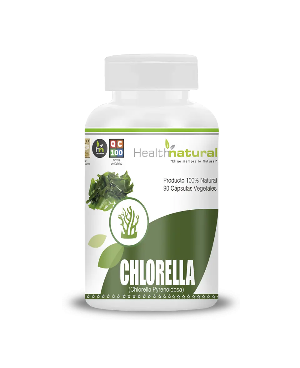 Chlorella 90 CÁPS. VEGETALES / 500MG Health Natural 1