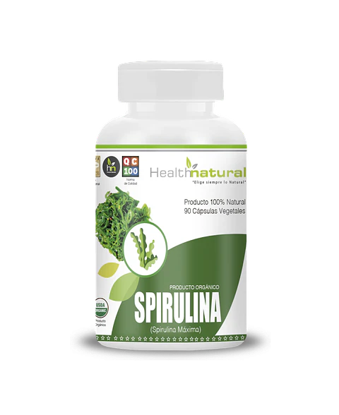 SPIRULINA 90 CÁPS. VEGETALES / 500MG Health Natural