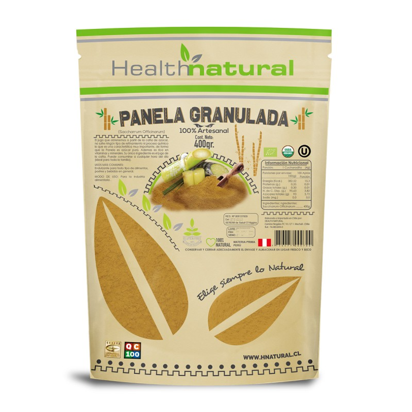 PANELA GRANULADA 400gr Health natural 1