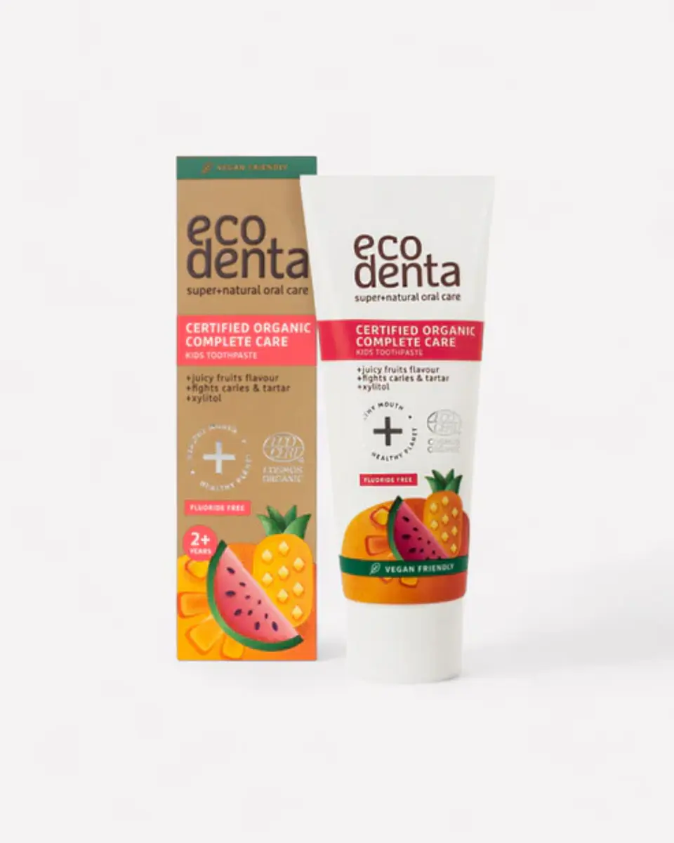 Ecodenta - Pasta dental Infantil con sabor a jugo de frutas 75ml 1