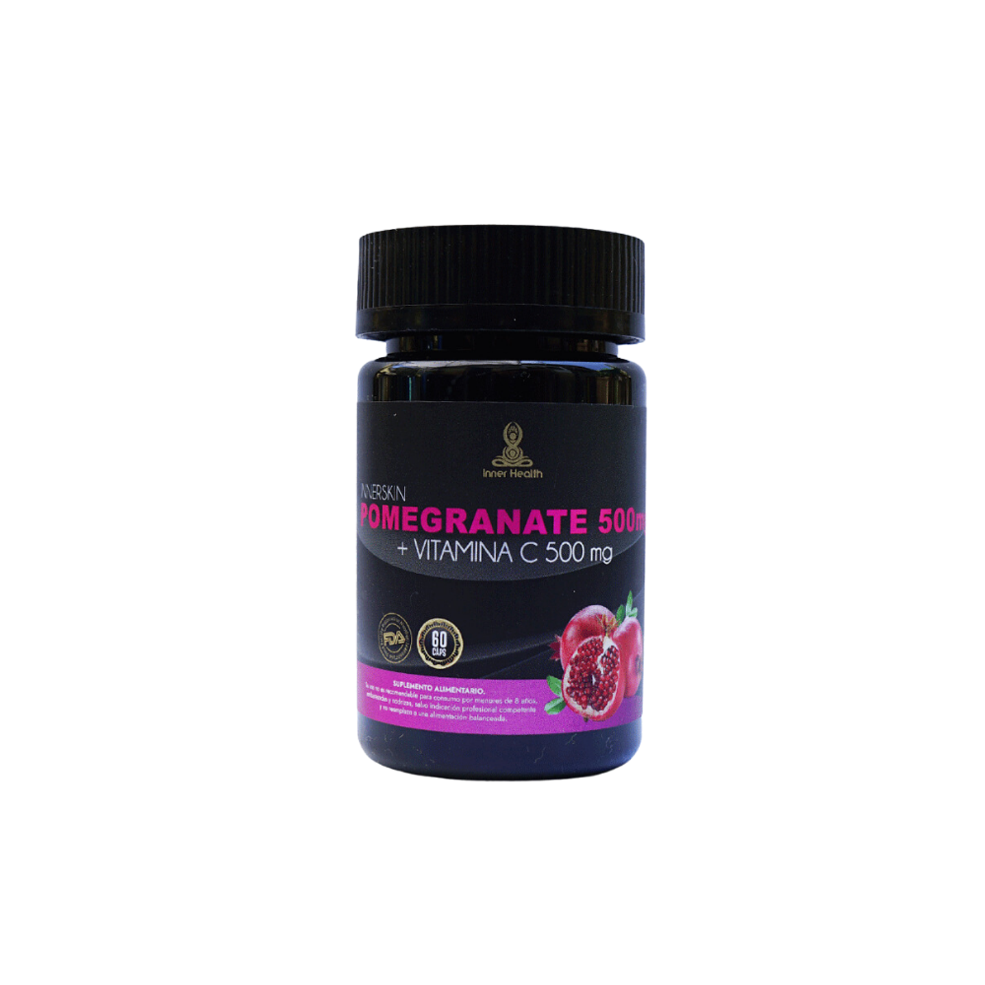 Inner Health - Pomegranate + vitamina C 500mg 60c 1