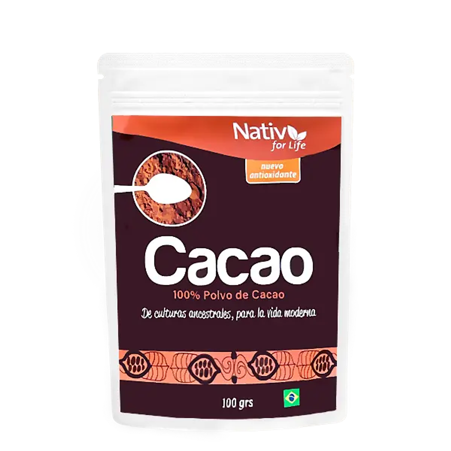 Cacao en polvo 100g Nativ for life  1