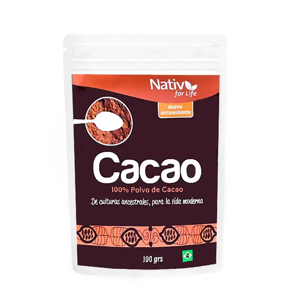 Cacao en polvo 100g Nativ for life  1