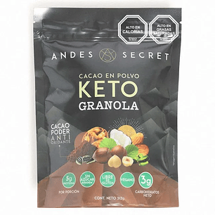 Granola keto Cacao 312g Andes Secret 