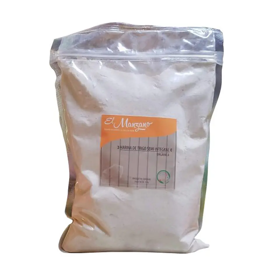 El Manzano - Harina de trigo Semi-integral Organico1kg  3
