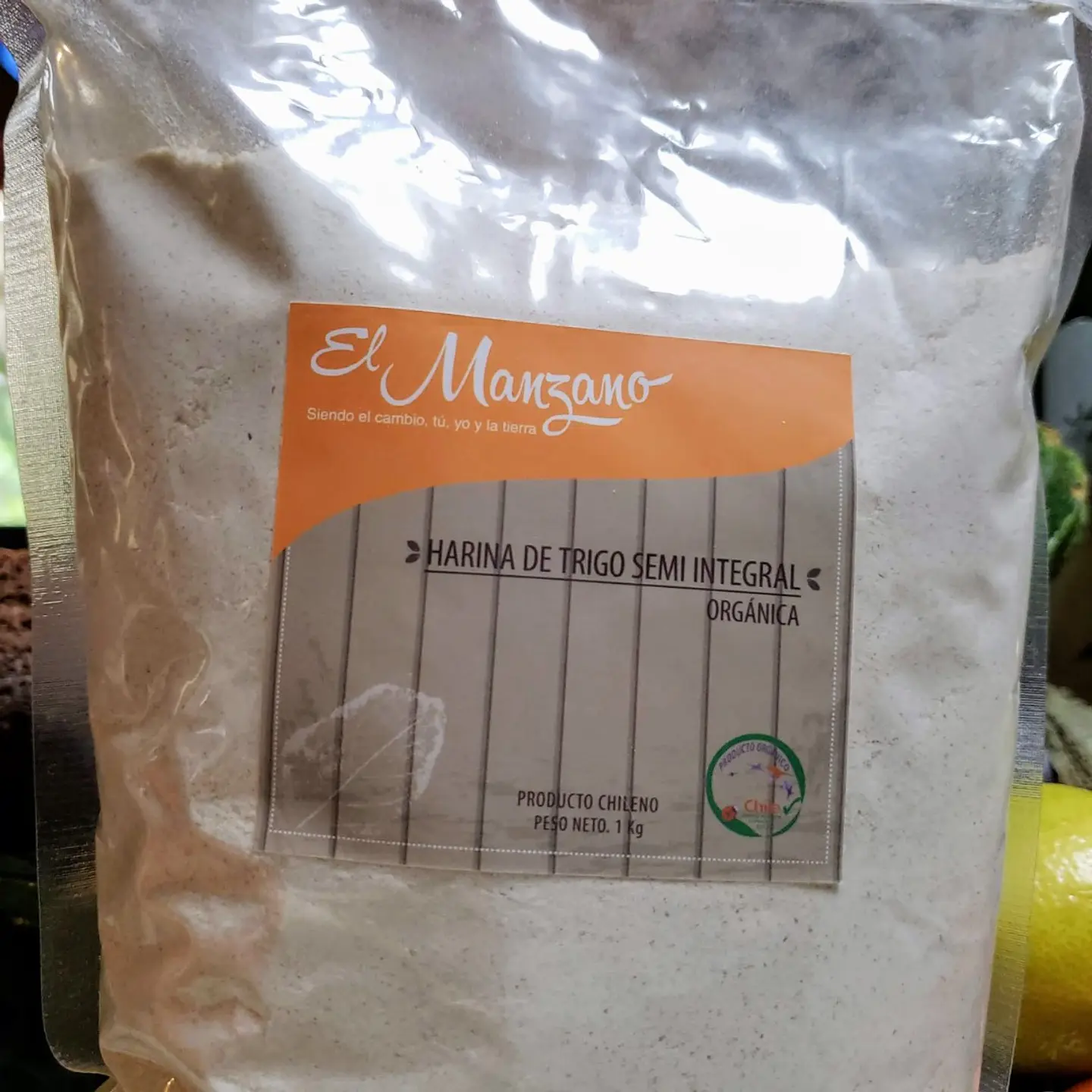 El Manzano - Harina de trigo Semi-integral Organico1kg  2