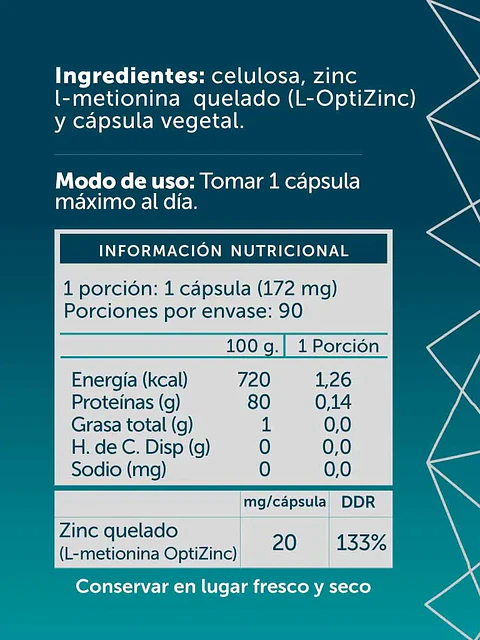 Zinc Plus 90 cápsulas Wellplus