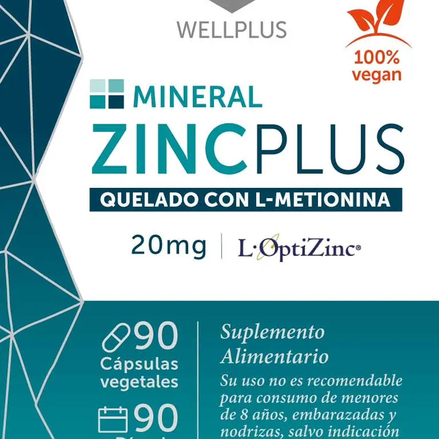 Zinc Plus 90 cápsulas Wellplus 3