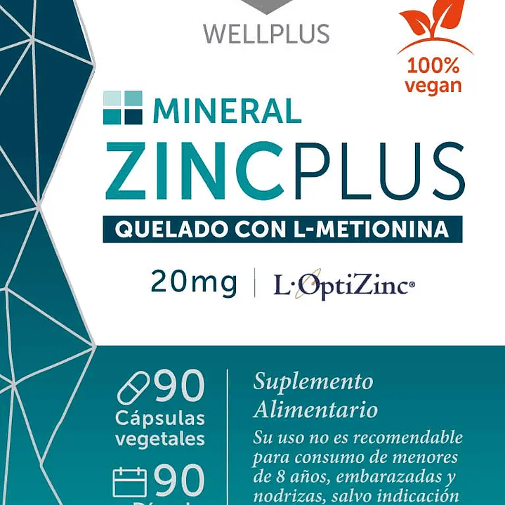 Zinc Plus 90 cápsulas Wellplus 3