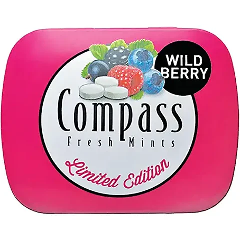 Compass - Caramelos mentolados sabor frutos del bosque 25 uni