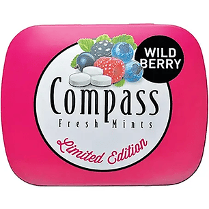 Compass - Caramelos mentolados sabor frutos del bosque 25 uni