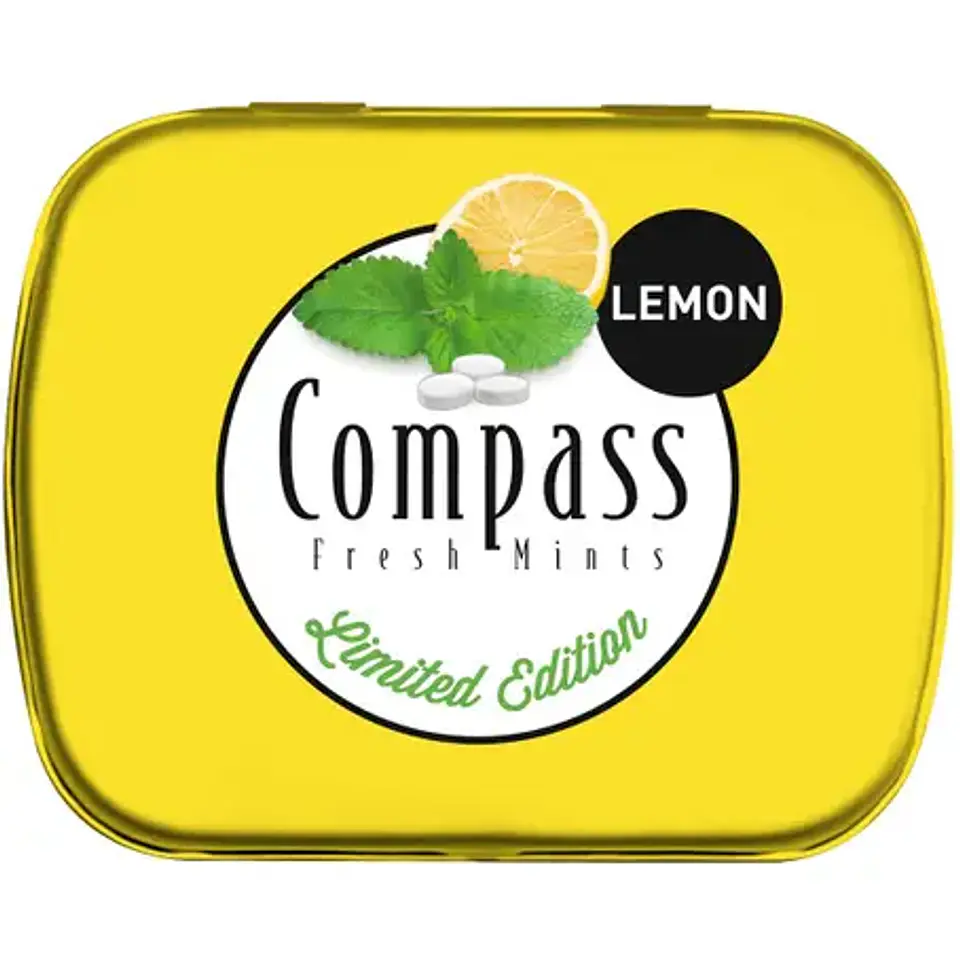 Compass - Caramelos mentolados sabor limón 25 uni 1