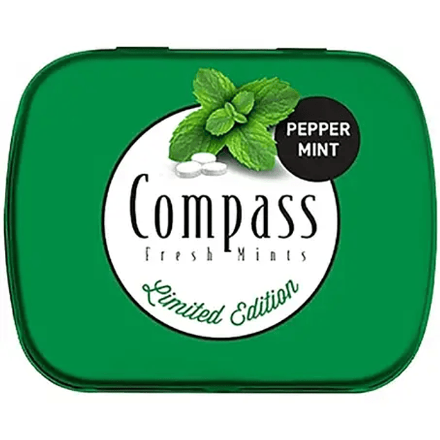 Compass - Caramelos mentolados sabor menta 25 uni