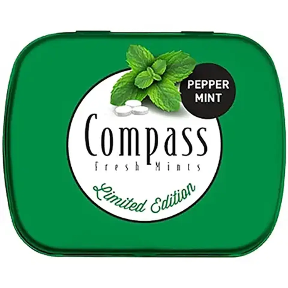 Compass - Caramelos mentolados sabor menta 25 uni 1