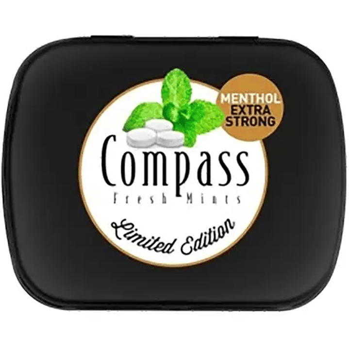 Compass - Caramelos mentolados sabor menta extra fuerte 25 uni 1