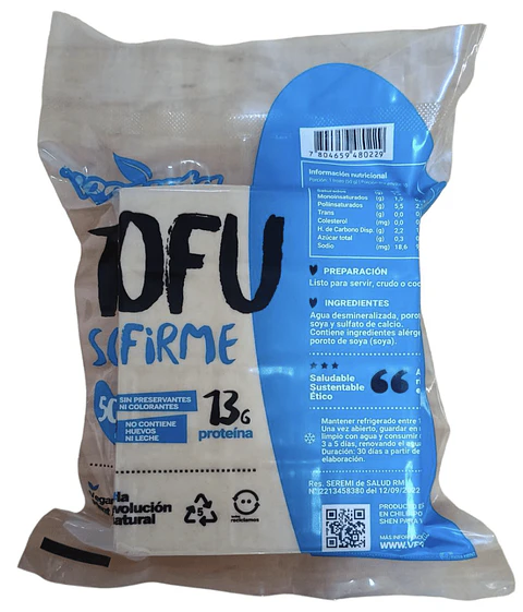 Vegusta - Tofu Fresco y Firme 500grs "Congelados, solo disponibles para retiro en tienda"