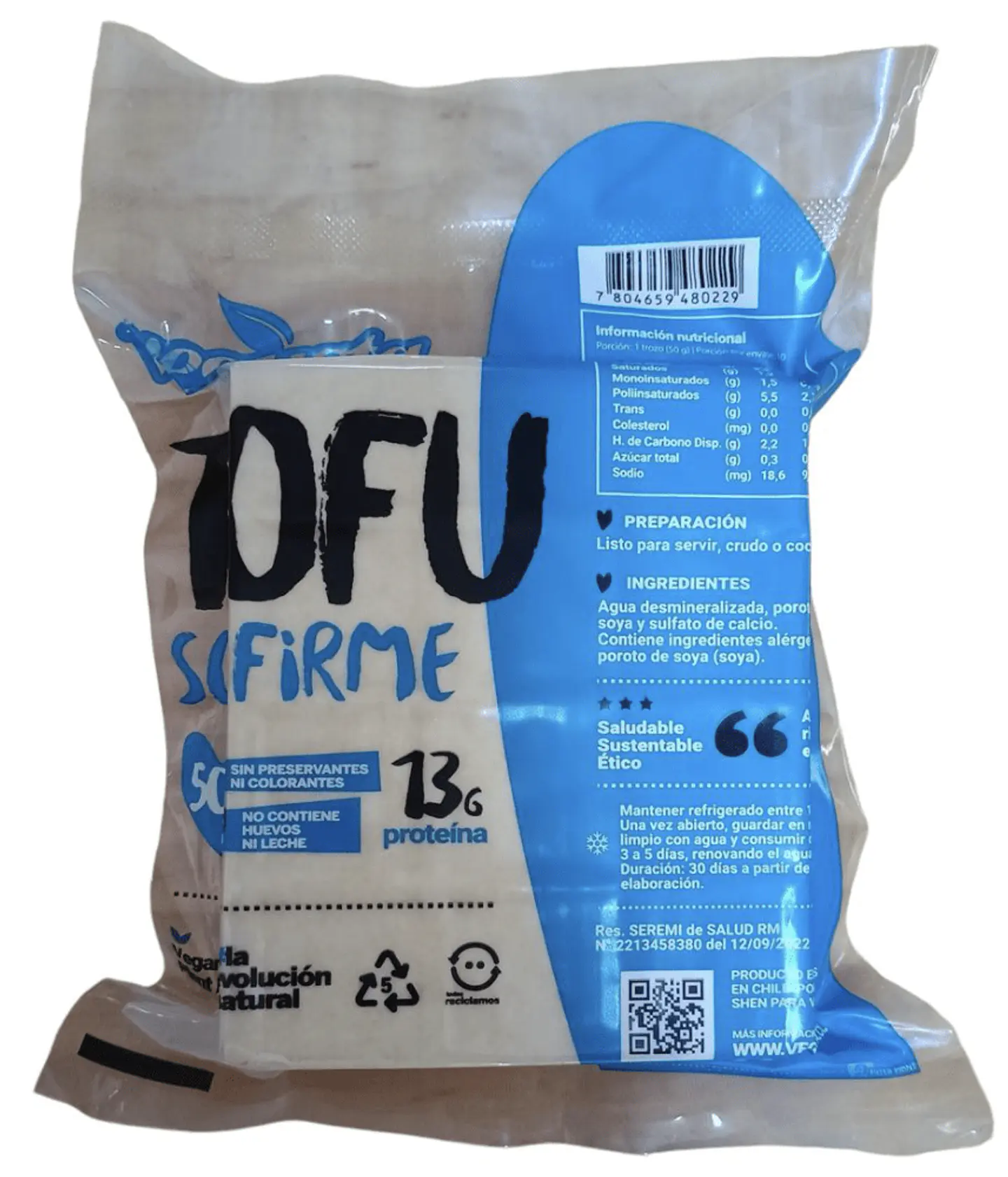 Vegusta - Tofu Fresco y Firme 500grs 