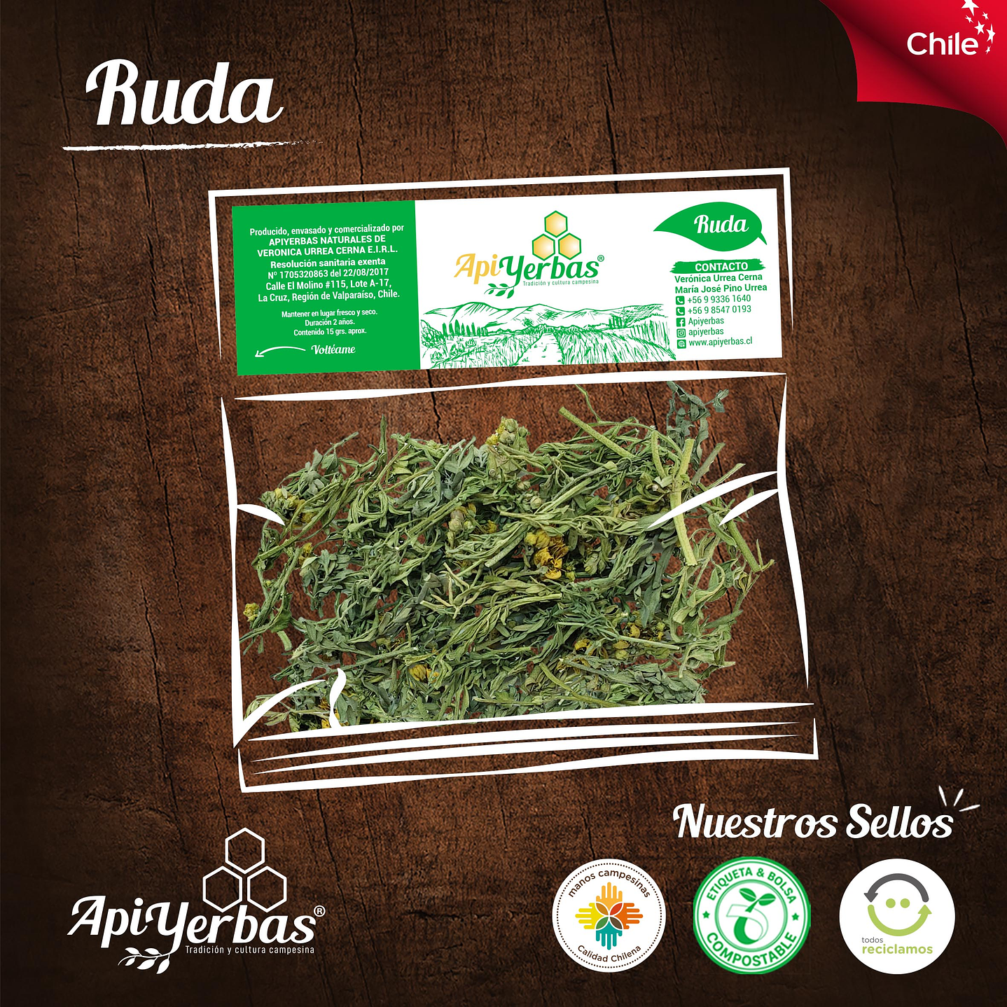 Ruda 15 g Apiyerbas 15 g 1