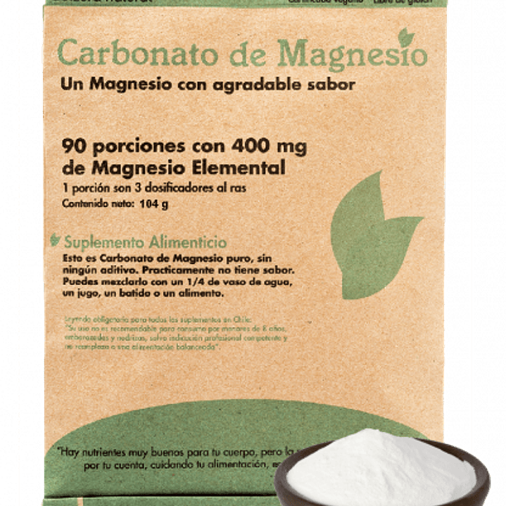 Carbonato de Magnesio 90 porciones Dulzura Natural 104 g 1