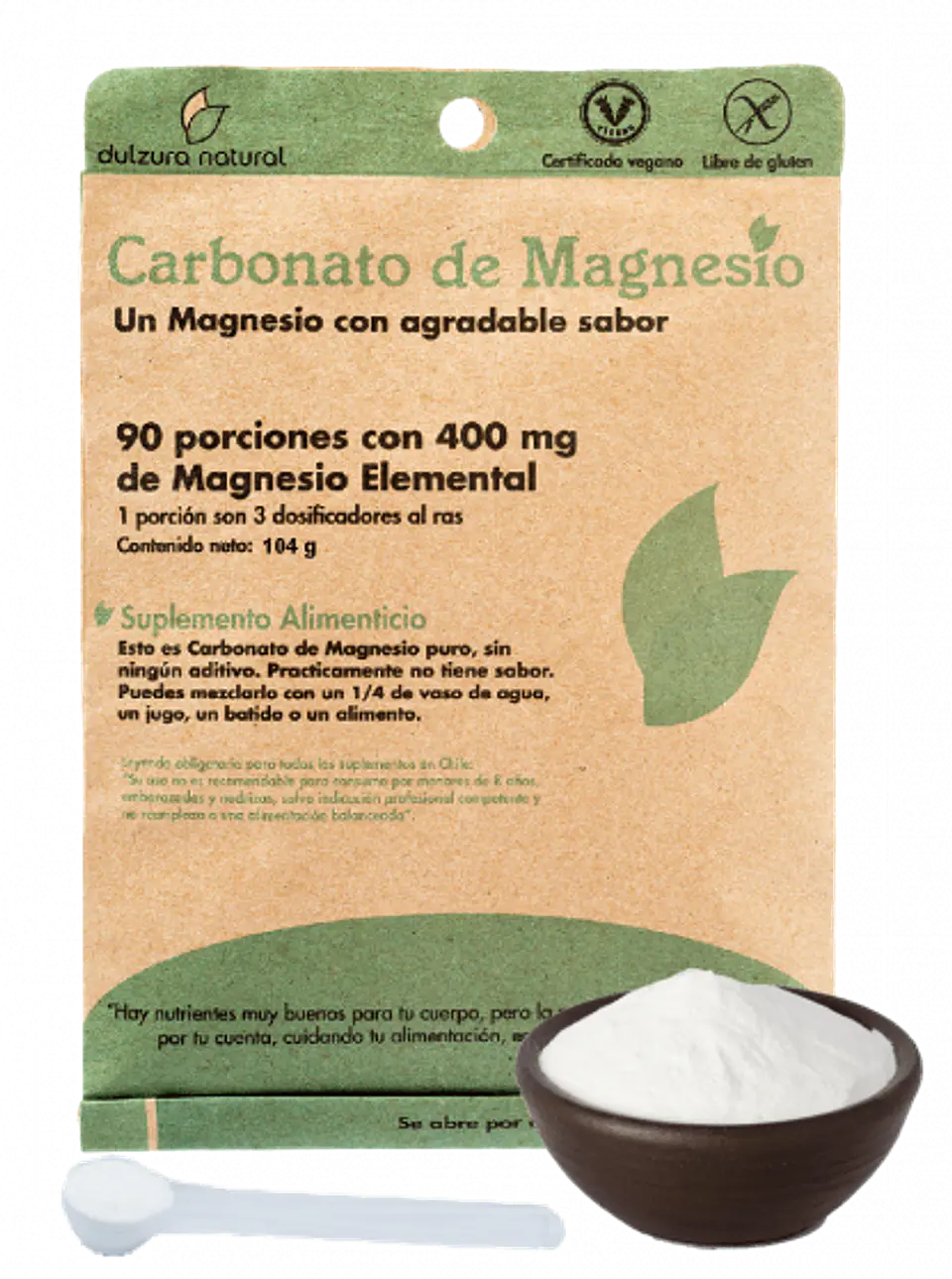 Carbonato de Magnesio 90 porciones Dulzura Natural 104 g 1