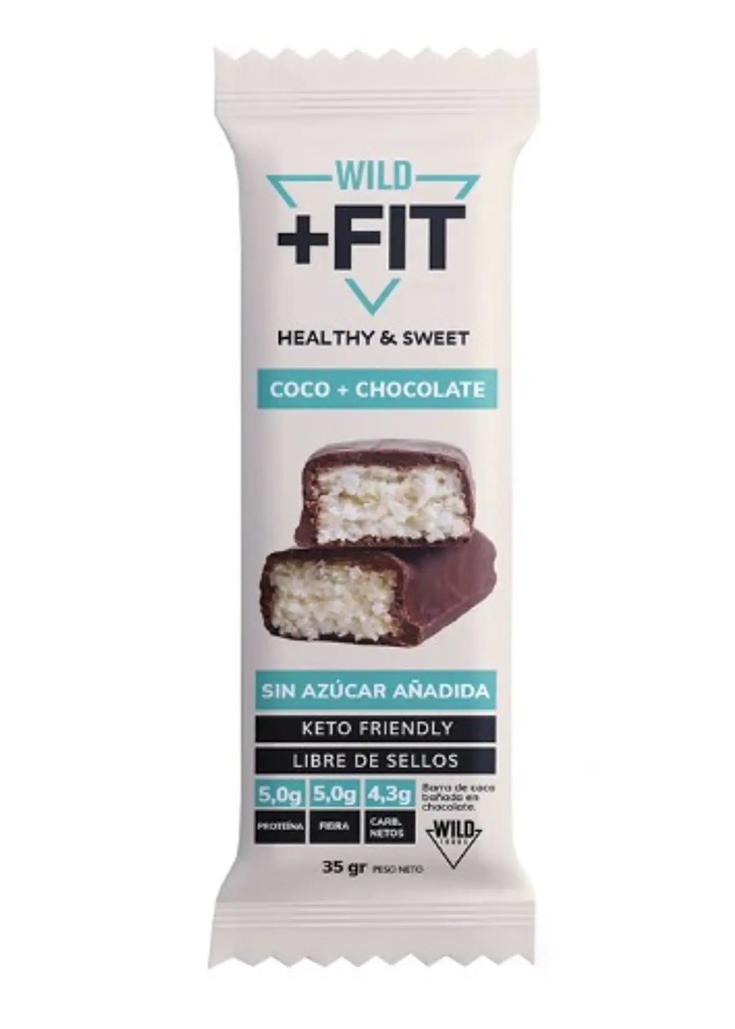 Wild Foods - Barra proteina Wild Fit sabor coco y chocolate 35g  1