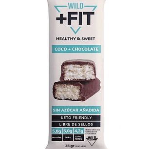 Wild Foods - Barra proteina Wild Fit sabor coco y chocolate 35g 