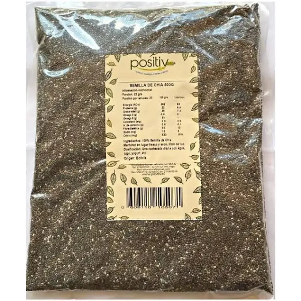 Positiv - Semilla de Chía entera 500g  1