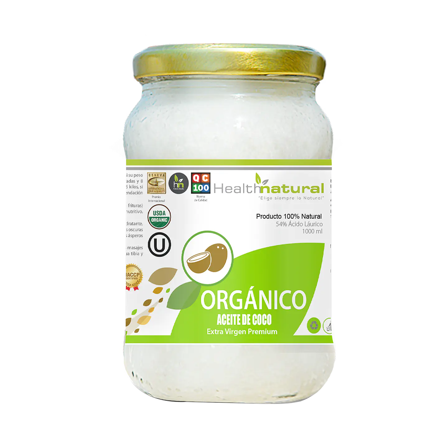 Health natural - Aceite de coco Organico 1000ml 1