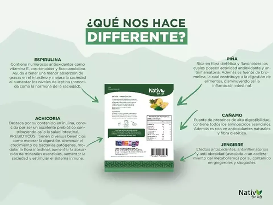 Nativ For Life - Detox & Prebiotic 210grs 2