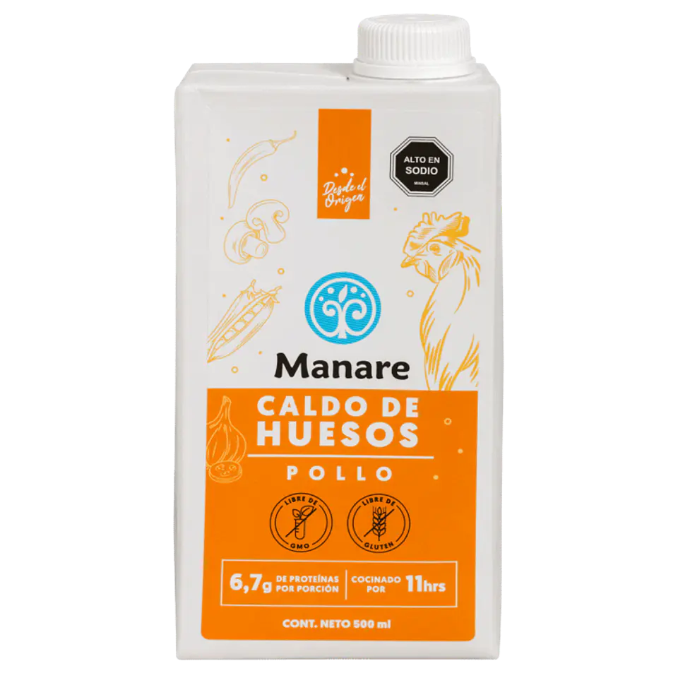 Manare - Caldo de Huesos de Pollo 500ml 1