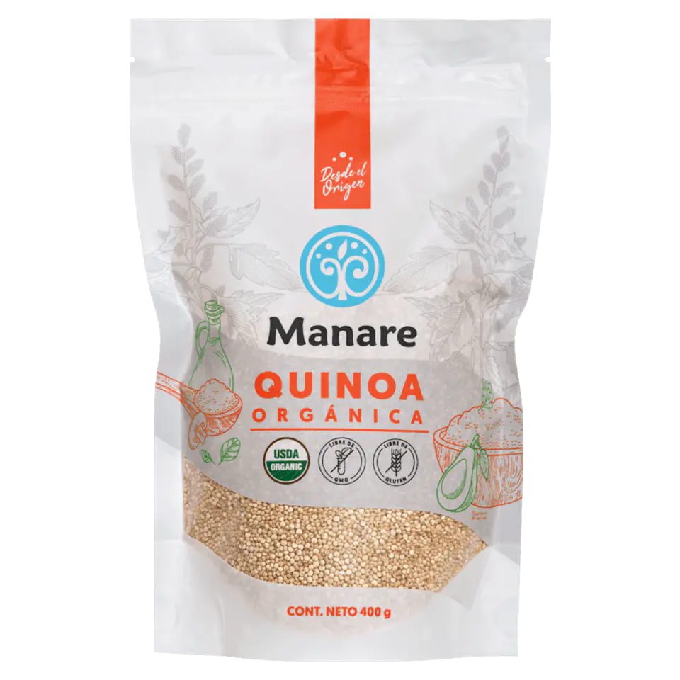 Manare - Quinoa Blanca Orgánica 400g 1