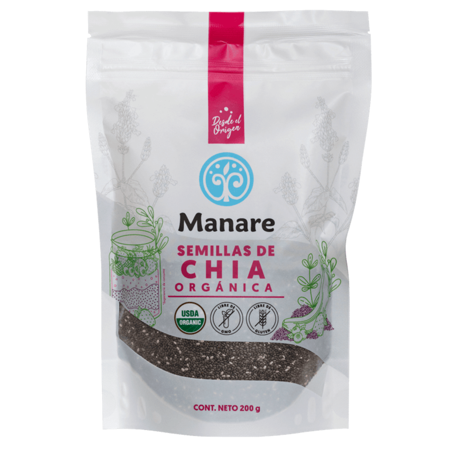 Manare - Semillas de Chía Orgánica 200g 1