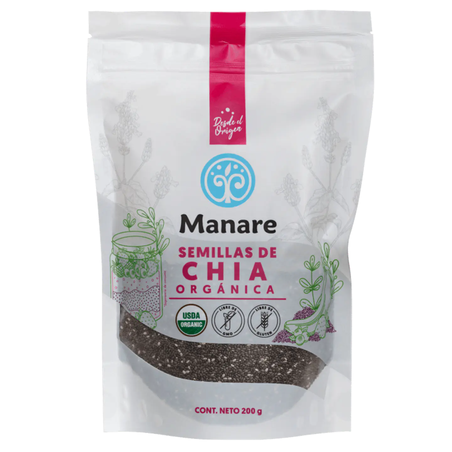 Manare - Semillas de Chía Orgánica 200g 1