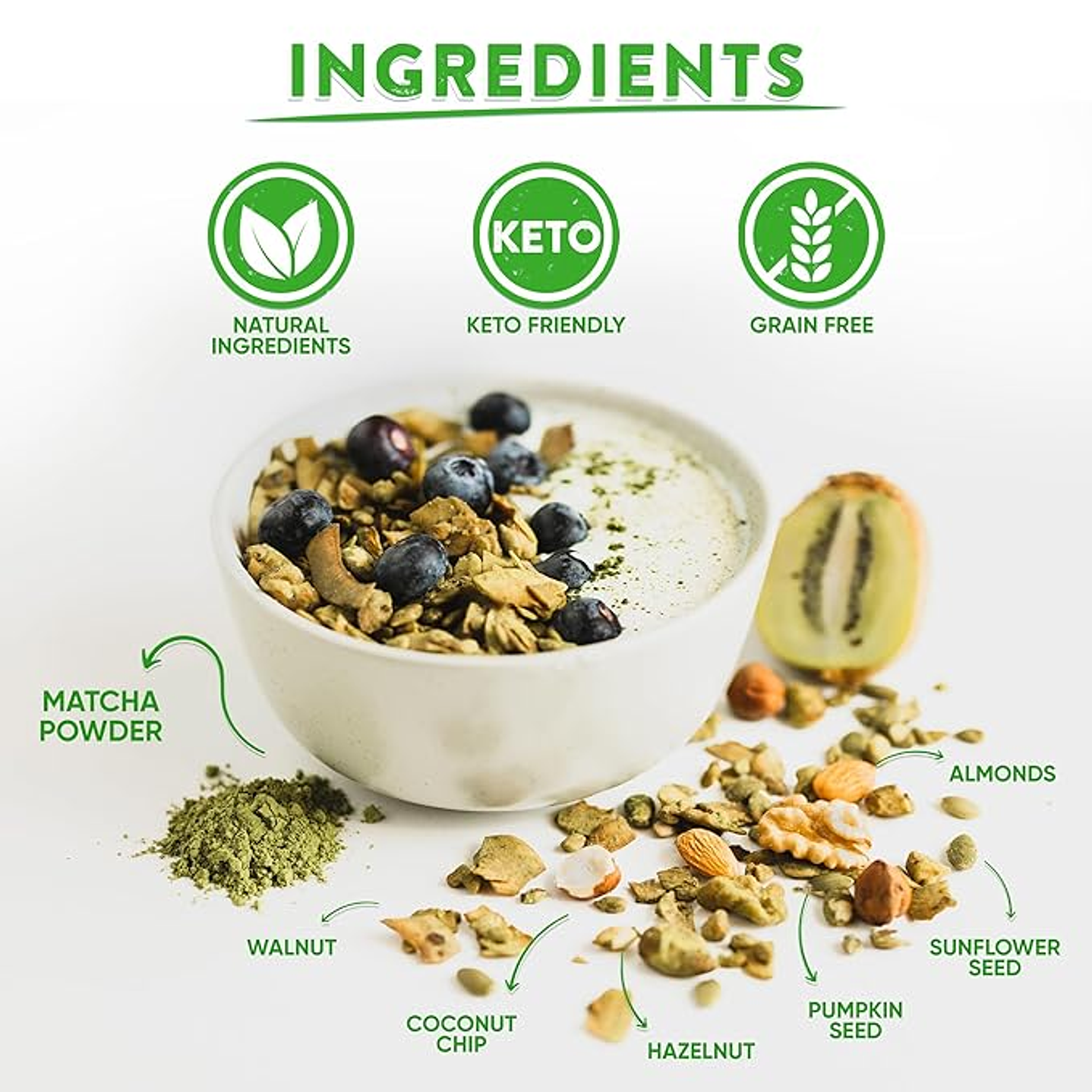 Granola keto matcha powder 312g Andes Secret 3