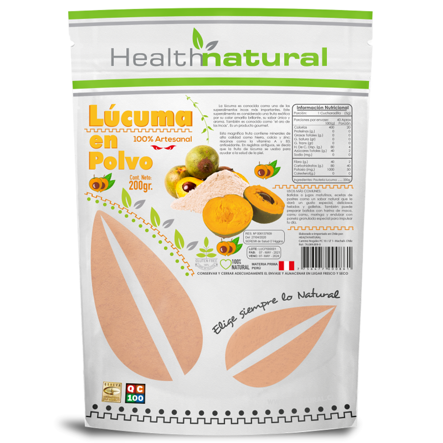 Health Natural - Lúcuma en Polvo 200g 1