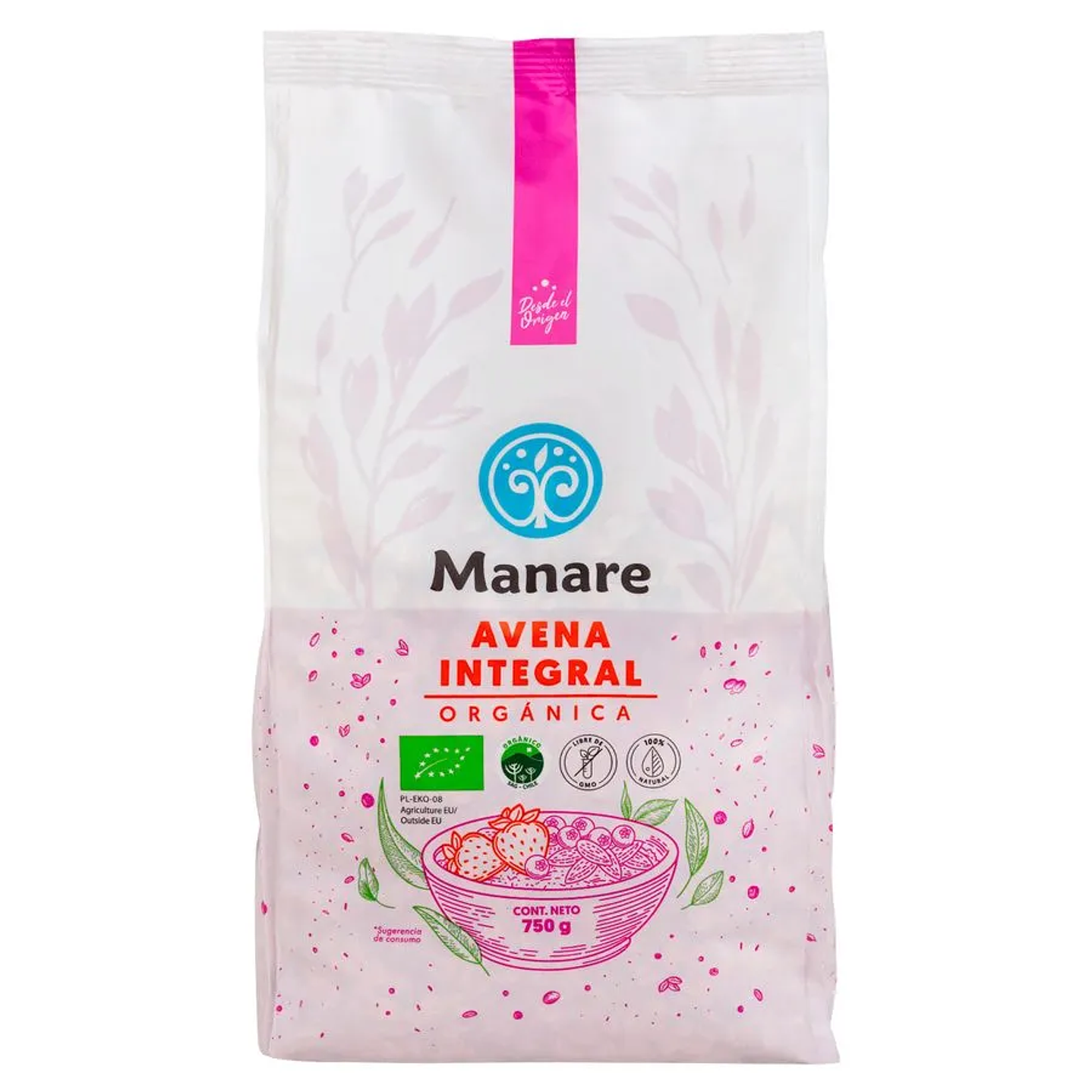 Manare - Avena integral Orgánica 750grs 1