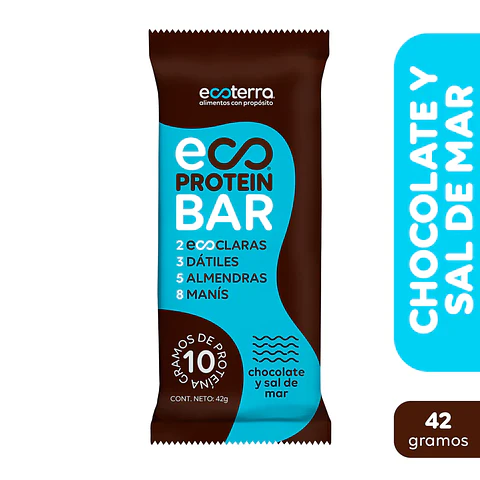 Barra chocolate y sal de mar 42g EcoTerra 