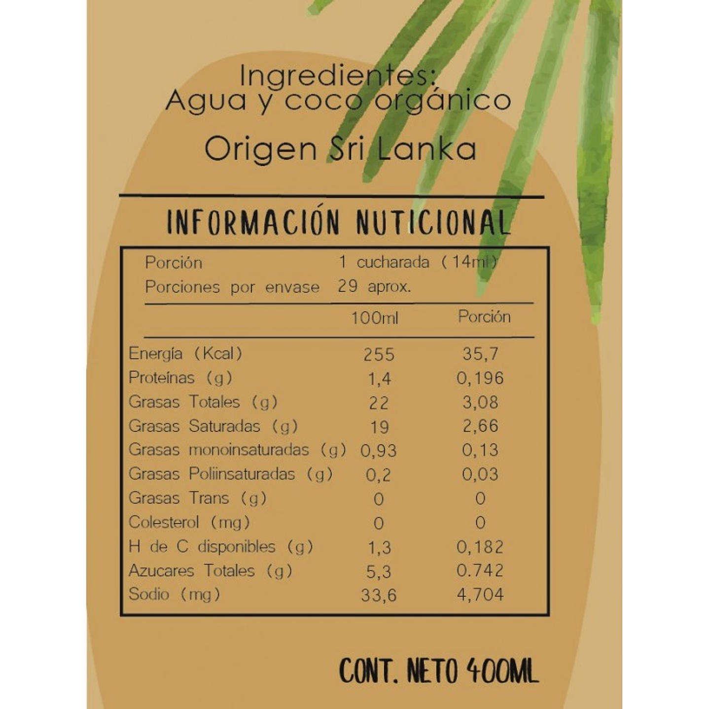 Koe - Crema de Coco Orgánica 400ml 2