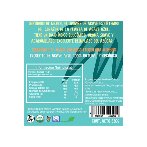 Koe - Jarabe de Agave Orgánico 330cc