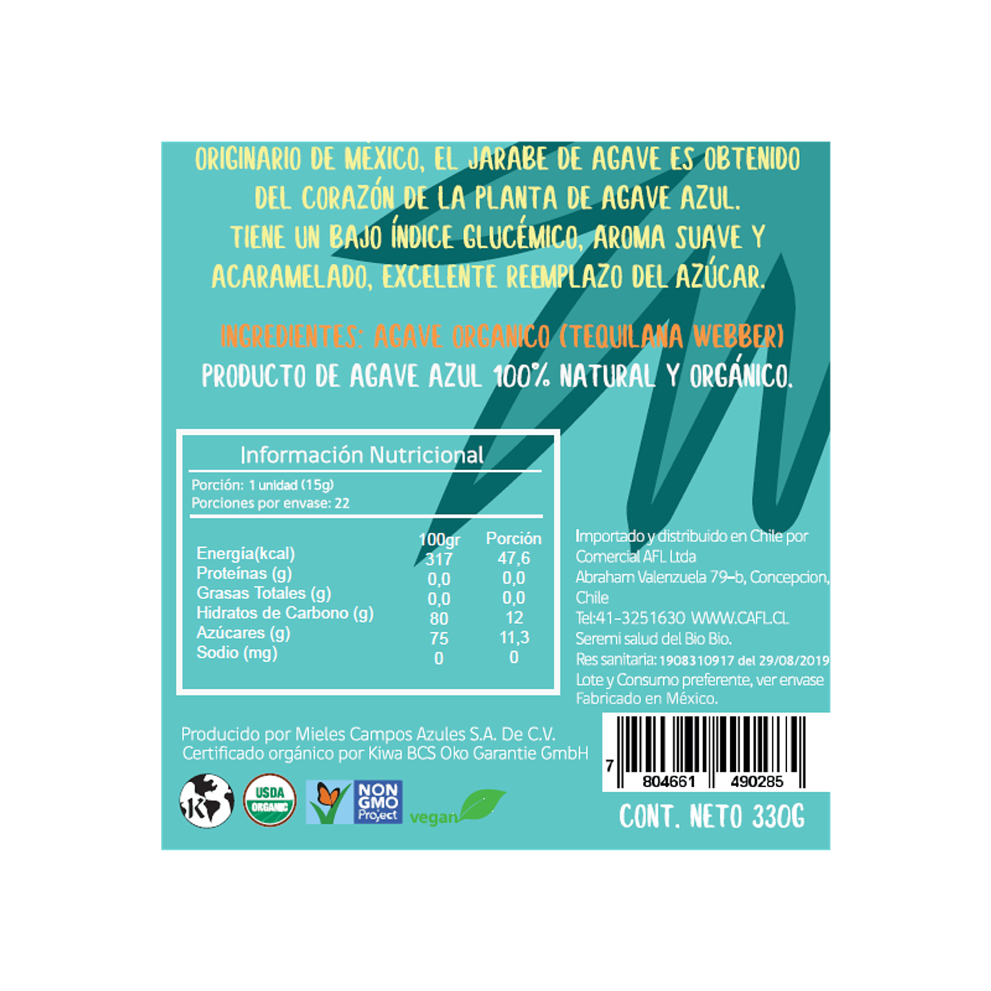 Koe - Jarabe de Agave Orgánico 330cc 2