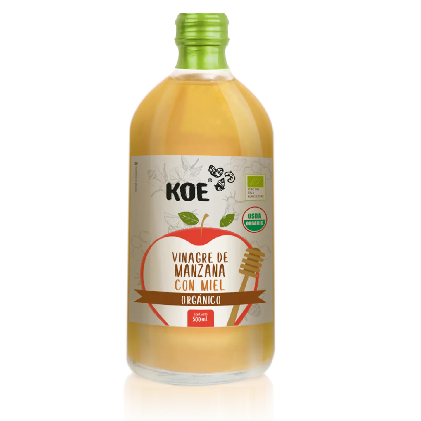 Koe - Vinagre de Manzana Orgánico con Miel 500ml 1