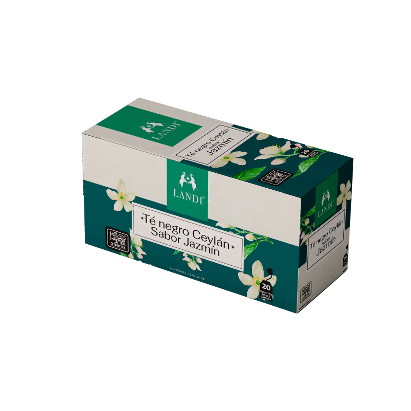 Landi - Té Negro Ceylán sabor Jazmín 36g 1