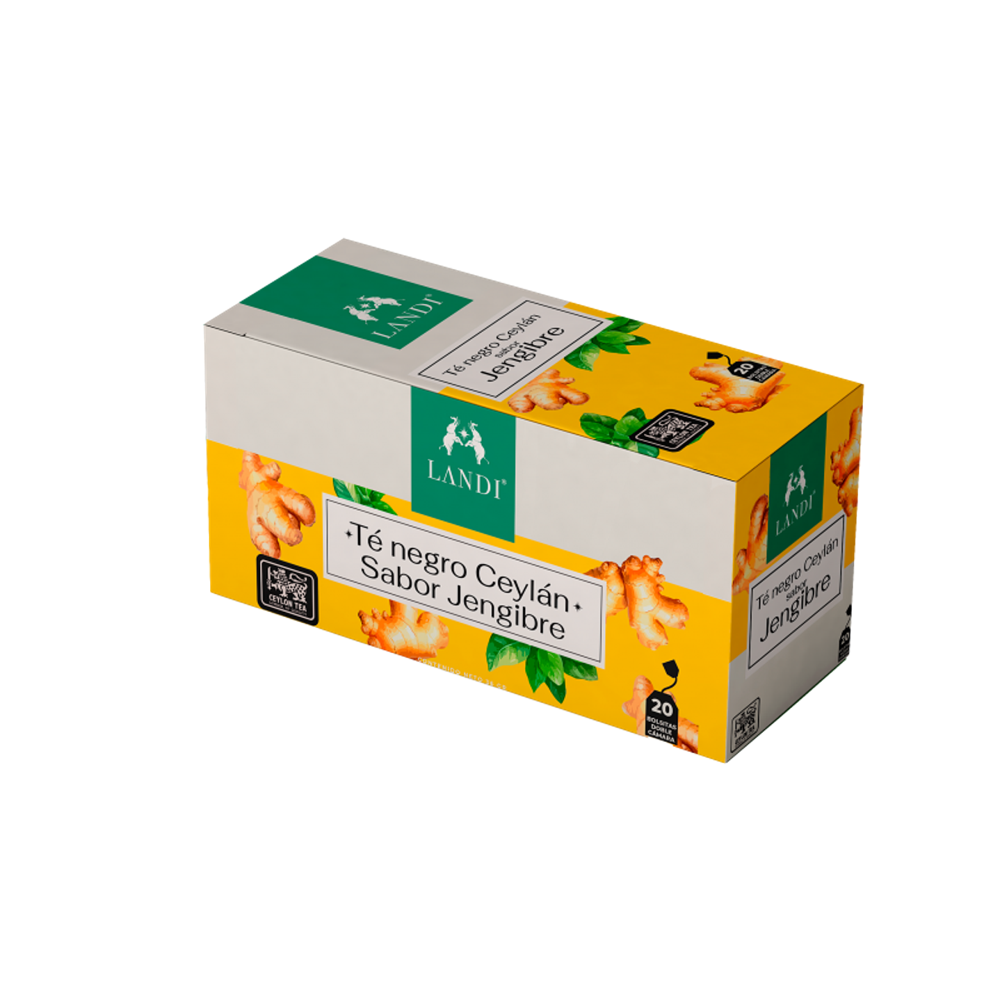Landi - Té Negro Ceylán sabor Jengibre 36g 1